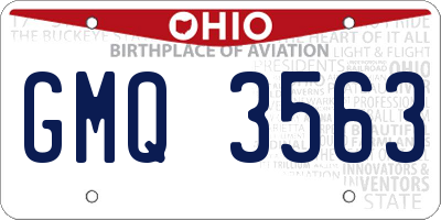 OH license plate GMQ3563