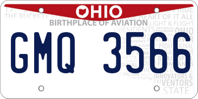 OH license plate GMQ3566