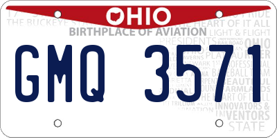 OH license plate GMQ3571