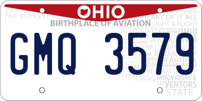 OH license plate GMQ3579