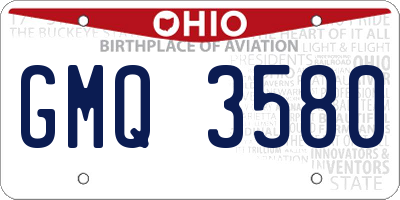 OH license plate GMQ3580