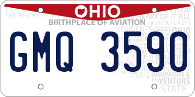OH license plate GMQ3590