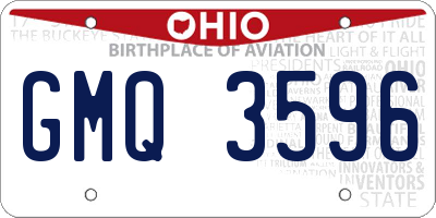OH license plate GMQ3596