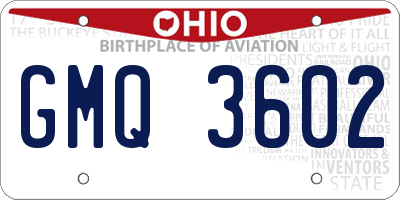 OH license plate GMQ3602