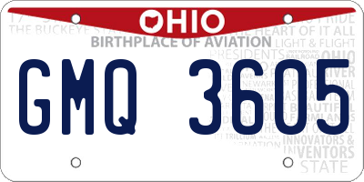 OH license plate GMQ3605