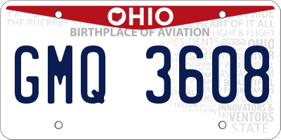 OH license plate GMQ3608