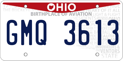 OH license plate GMQ3613