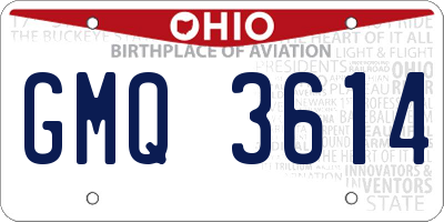 OH license plate GMQ3614