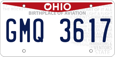 OH license plate GMQ3617