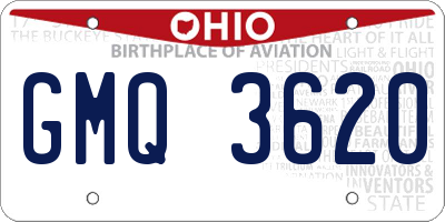 OH license plate GMQ3620