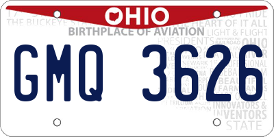 OH license plate GMQ3626