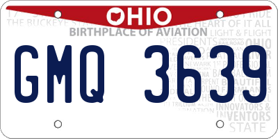 OH license plate GMQ3639