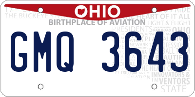 OH license plate GMQ3643