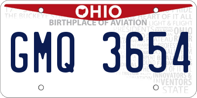 OH license plate GMQ3654
