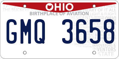 OH license plate GMQ3658