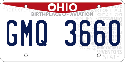 OH license plate GMQ3660