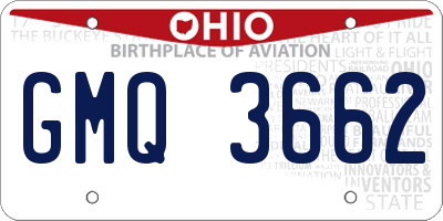 OH license plate GMQ3662