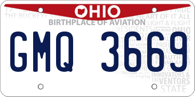 OH license plate GMQ3669