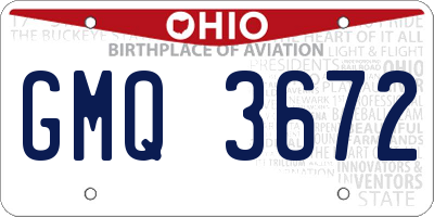 OH license plate GMQ3672