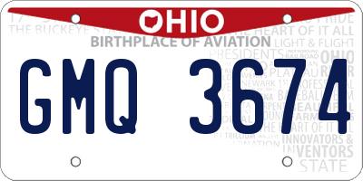 OH license plate GMQ3674