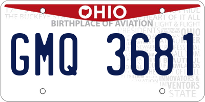 OH license plate GMQ3681