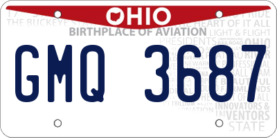 OH license plate GMQ3687