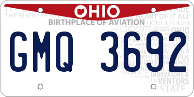 OH license plate GMQ3692