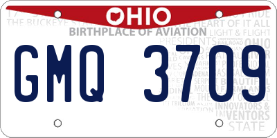 OH license plate GMQ3709