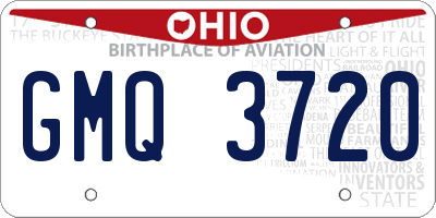 OH license plate GMQ3720