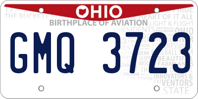 OH license plate GMQ3723