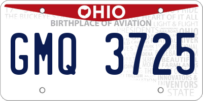 OH license plate GMQ3725