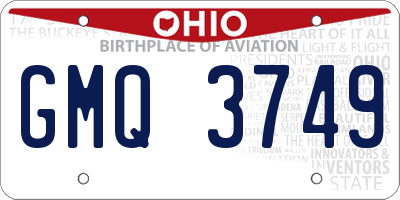 OH license plate GMQ3749