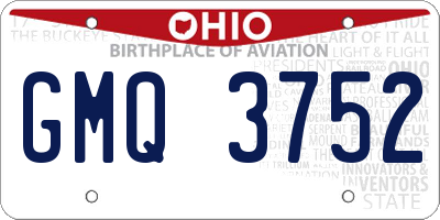 OH license plate GMQ3752