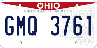 OH license plate GMQ3761