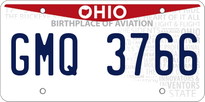 OH license plate GMQ3766