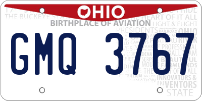 OH license plate GMQ3767