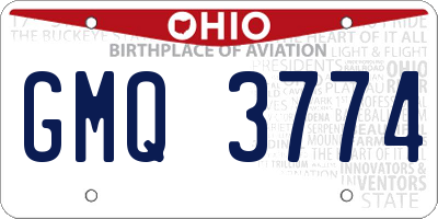 OH license plate GMQ3774