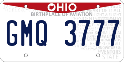 OH license plate GMQ3777