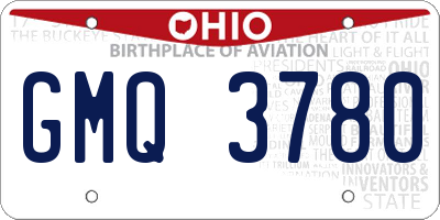 OH license plate GMQ3780