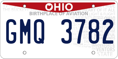OH license plate GMQ3782