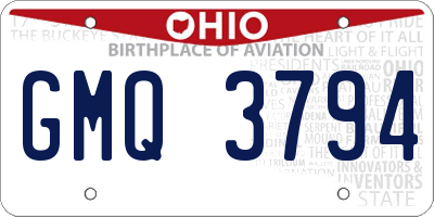 OH license plate GMQ3794