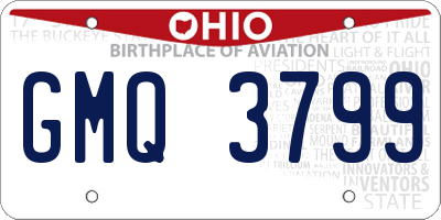 OH license plate GMQ3799
