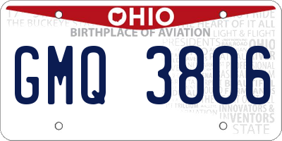 OH license plate GMQ3806