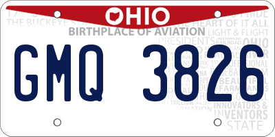 OH license plate GMQ3826