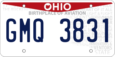 OH license plate GMQ3831