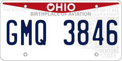 OH license plate GMQ3846