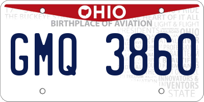 OH license plate GMQ3860