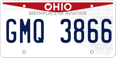 OH license plate GMQ3866