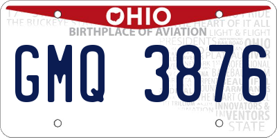 OH license plate GMQ3876