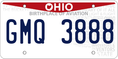 OH license plate GMQ3888